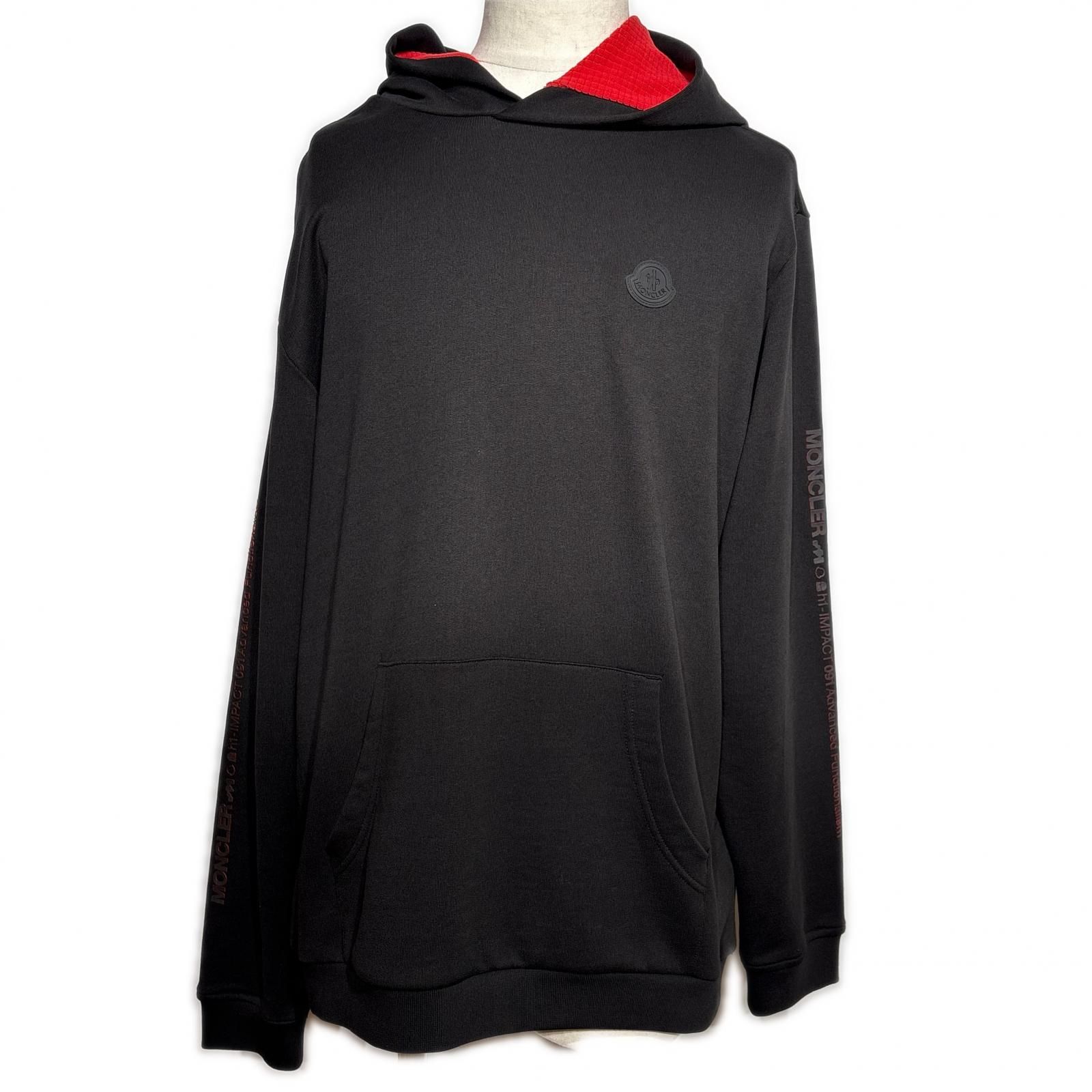 MONCLER モンクレール パーカー メンズL ブラック/レッド コットン/ポリエステル I10918G00011 899WD 21481047137197 【中古】 200