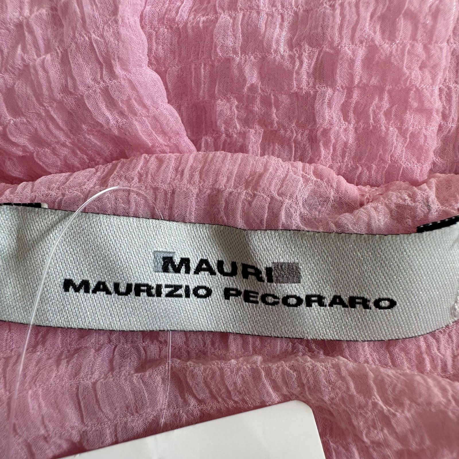 美品】MAURI MAURIZIO PECORAROマウリツィオペコラーロ 五分袖ブラウス 