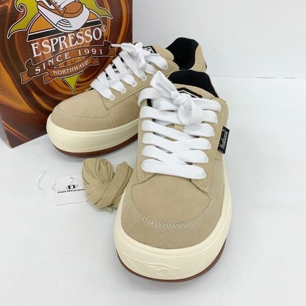 NORTHWAVE ノースウェーブ スニーカー シューズ ローカット ESPRESSO SUEDE 90S NW-007 スエード メンズ 26.9cm ベージュ 靴 DF19469■