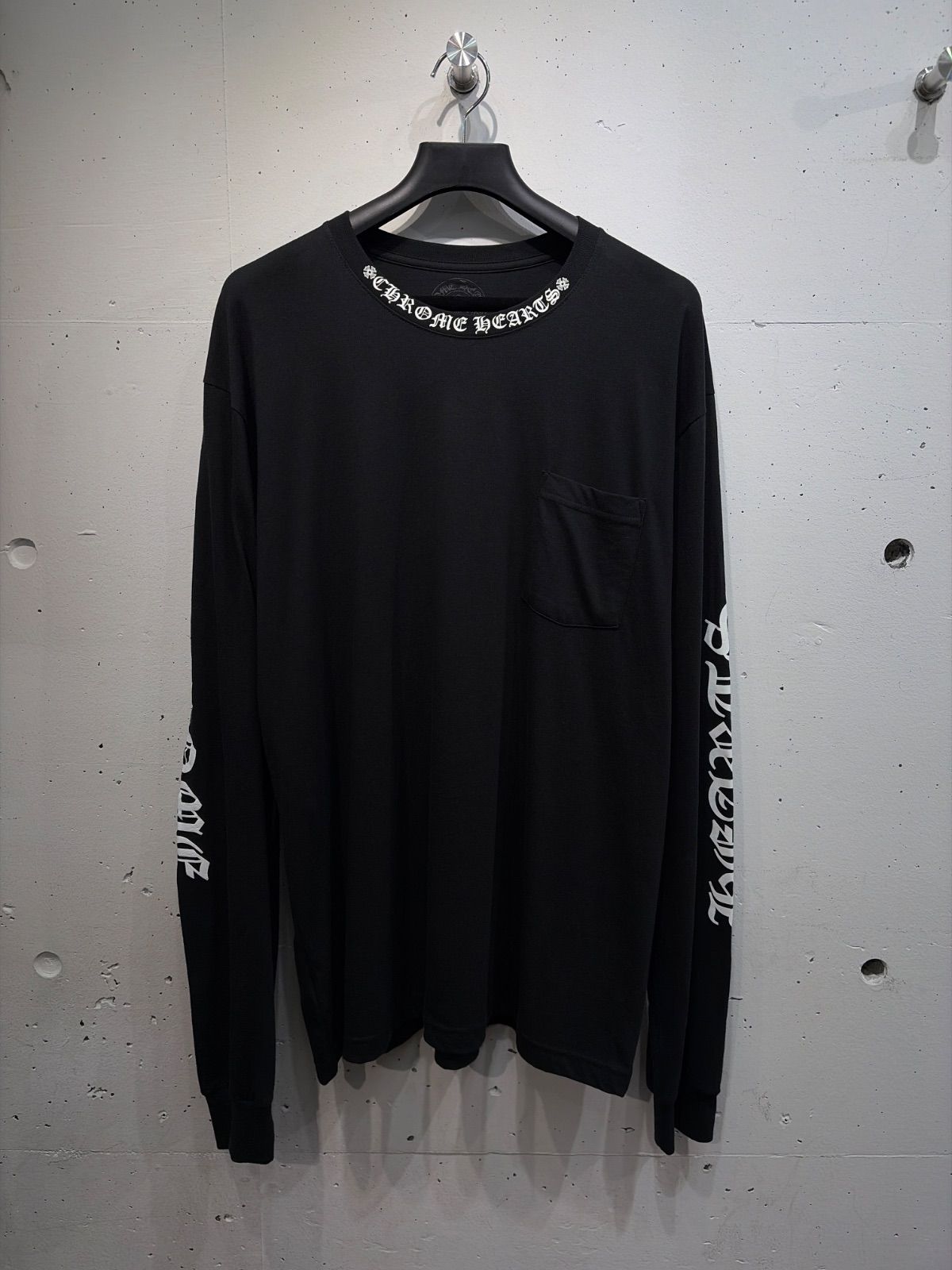 新品　CHROME HEARTS クロムハーツ　neck logo L.S.t-shirt ネックロゴロンT