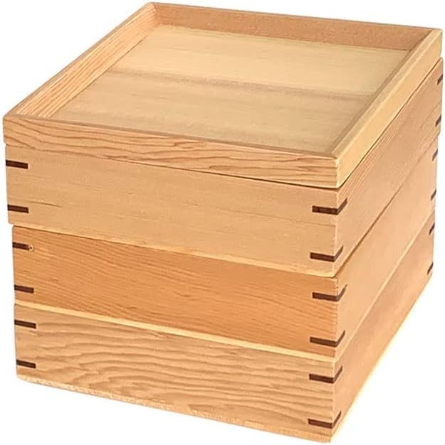 【No.2026-04-11】YAMAGA 木製 重箱 白木 3段 三段 お重箱 大 小 (小 16.5cm)山家漆器店
