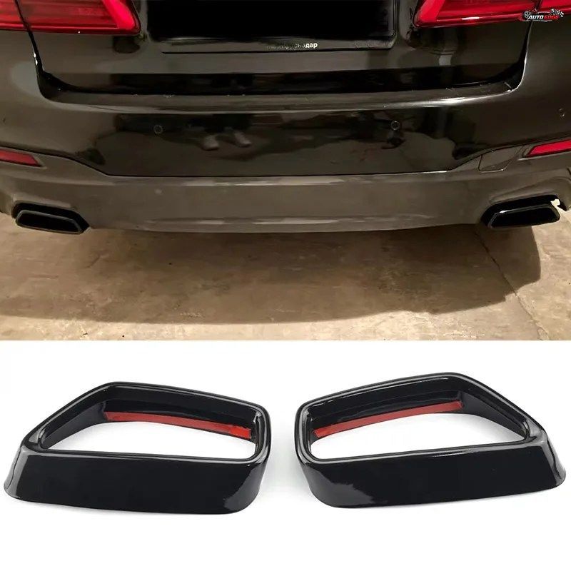 BMW 5 6シリーズ GT G30 G38 G32 2018 - 21用ステンレススチール製テールマフラー排気管出力カーカバートリム保護カバー