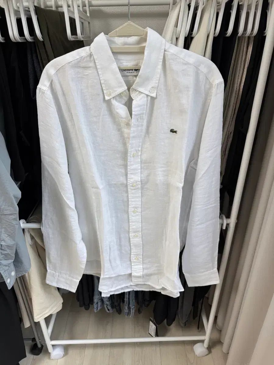 LACOSTE ラコステ 白 リネン シャツ 新品 商品 出品