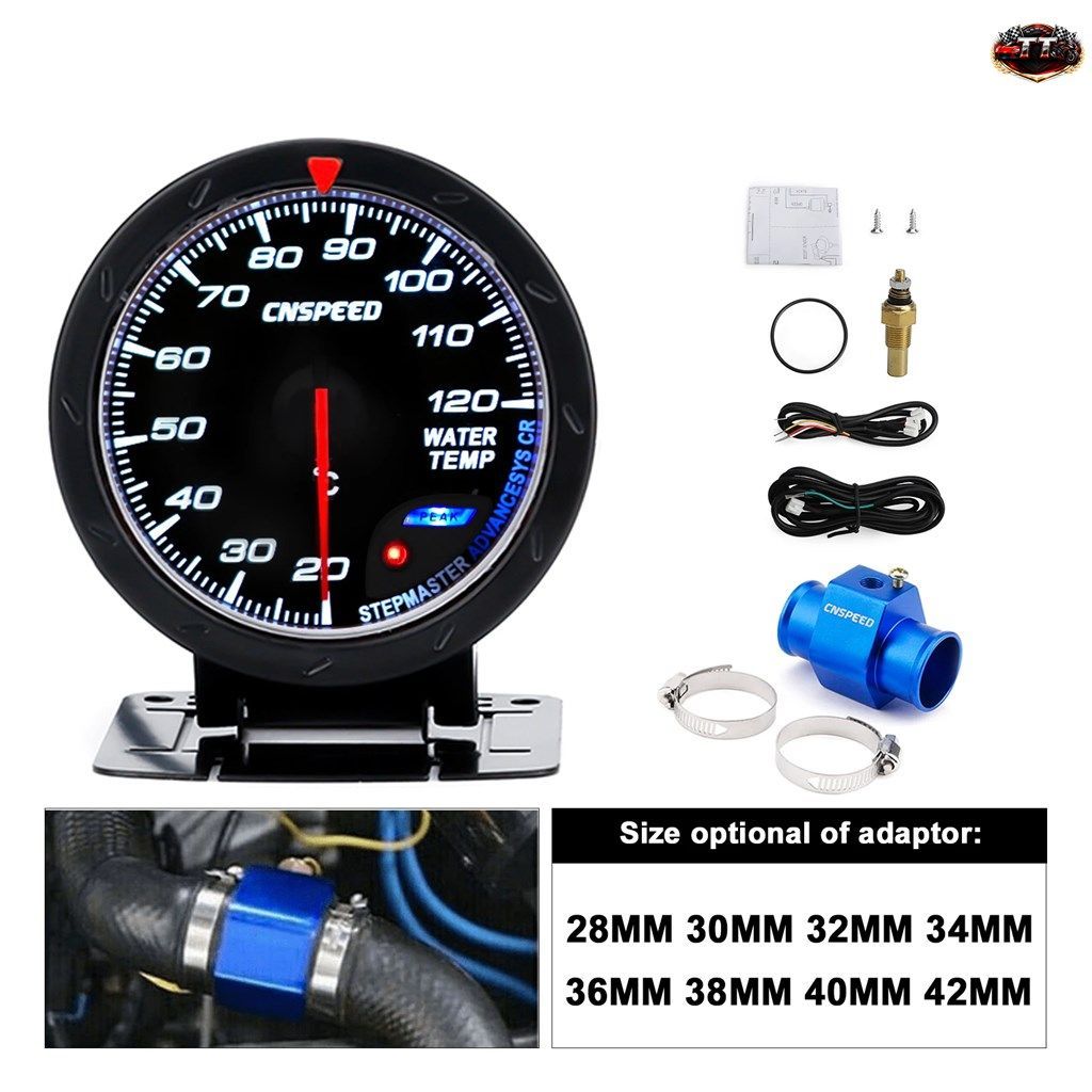 60mm 車用水温計 20～120℃ 水温計 水温ジョイントパイプセンサーアダプター 1/8NPT付き