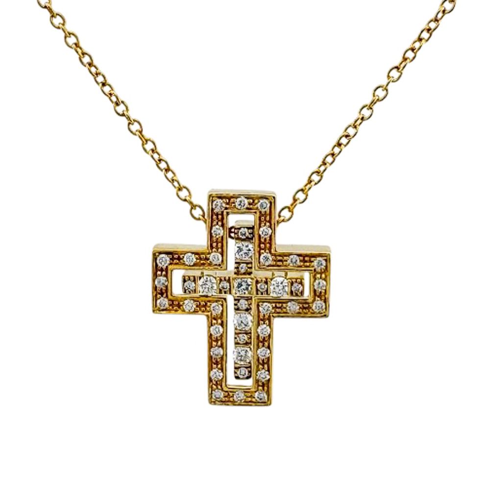 ダミアーニ ベルエポック ネックレス 18金 K18イエローゴールド ダイヤモンド レディース Damiani 中古 ダミアーニ