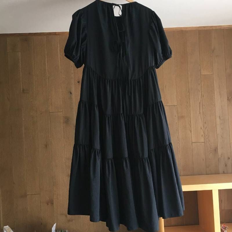 極美品 CECILIE BAHNSEN セシリー バンセン ワンピース UK10 US14 黒 