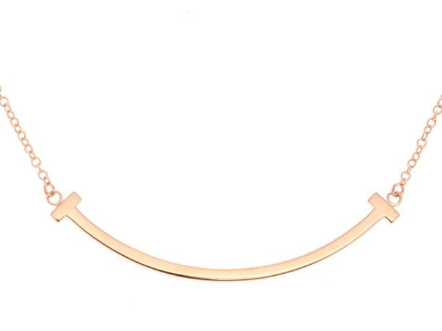 TIFFANY&Co. ティファニー ジュエリー TスマイルスモールNC/PG/約2.8g 貴金属･宝石 ネックレス K18ピンクゴールド K18PG ピンクゴールド レディース【中古】431