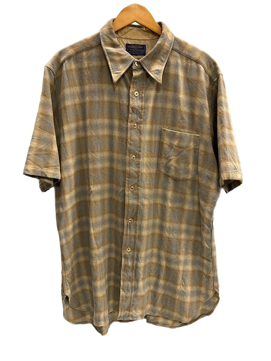 ペンドルトン PENDLETON 70’s USA製 フランネル チェック シャツ オンブレ ベージュ XL 長袖シャツ ベージュ 101MT-6445