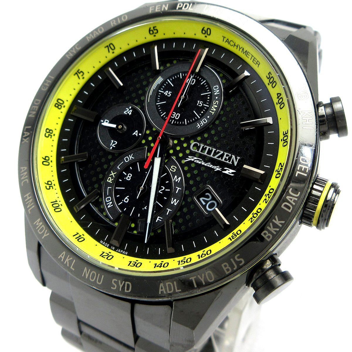 シチズン CITIZEN アテッサ 日産 フェアレディZ メンズ エコドライブ チタニウム H804-T027679 時計 ソーラー電波 AT8185-89E
