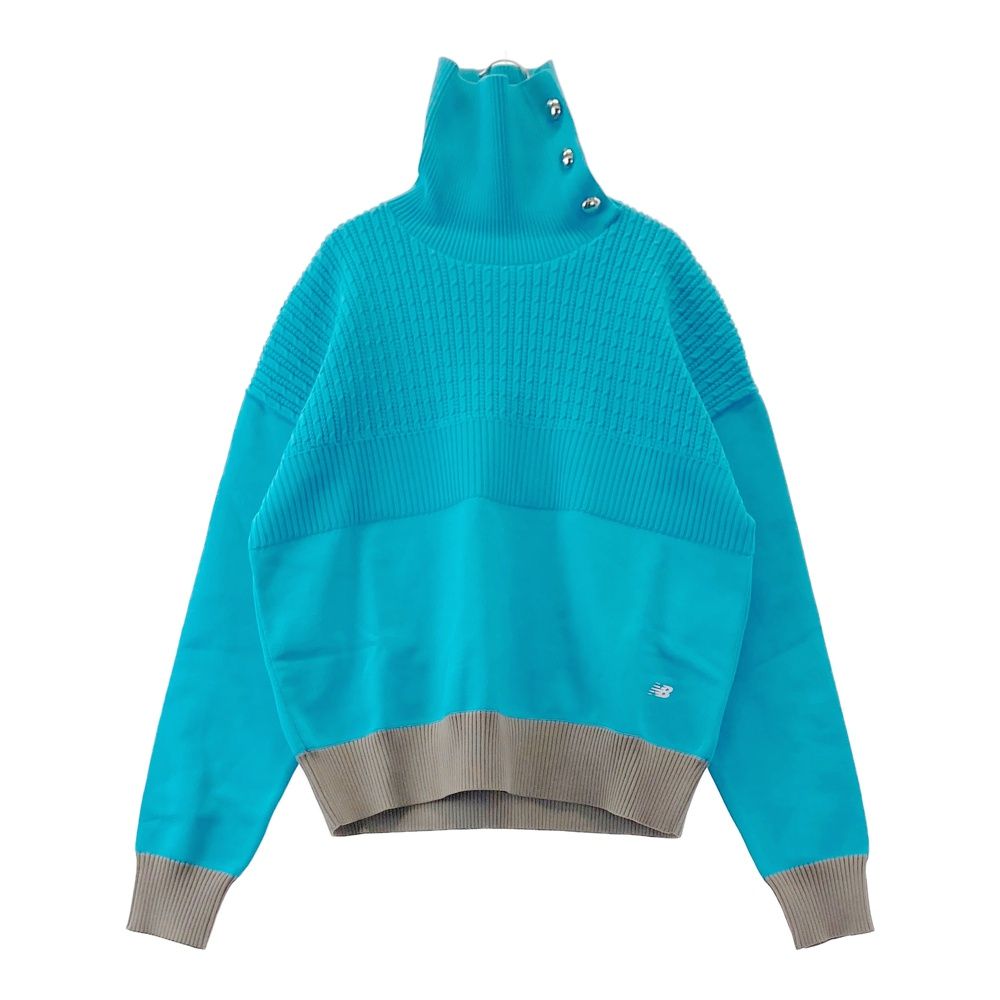 サイズ：1 NEW BALANCE GOLF ニューバランス ハイネック 長袖ニットセーター ブルー系 [240101717437] ゴルフウェア レディース ストスト