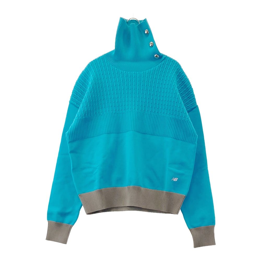 サイズ：1 NEW BALANCE GOLF ニューバランス  ハイネック 長袖ニットセーター  ブルー系 [240101717437] ゴルフウェア レディース ストスト サイズ：1 NEW BALANCE GOLF ニューバランス ハイネック 長袖ニット