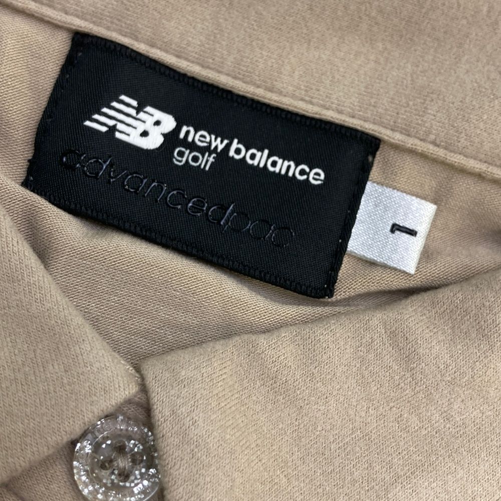 サイズ：1 NEW BALANCE GOLF ニューバランス ストーンロゴ 長袖ポロシャツ ベージュ系 [240101717445] ゴルフウェア レディース ストスト