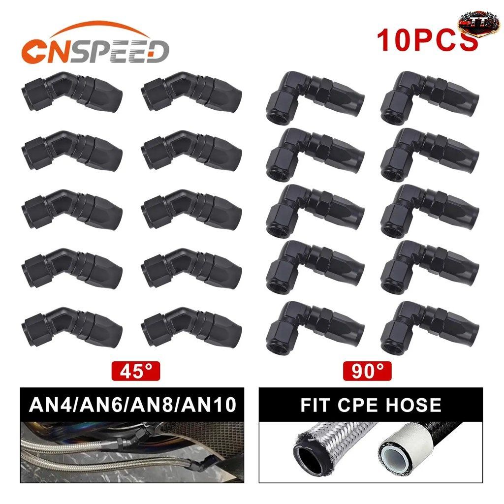 AN6 AN8 AN10 0 AN4 Hose AN12 1 Degree End Swivel Fitting