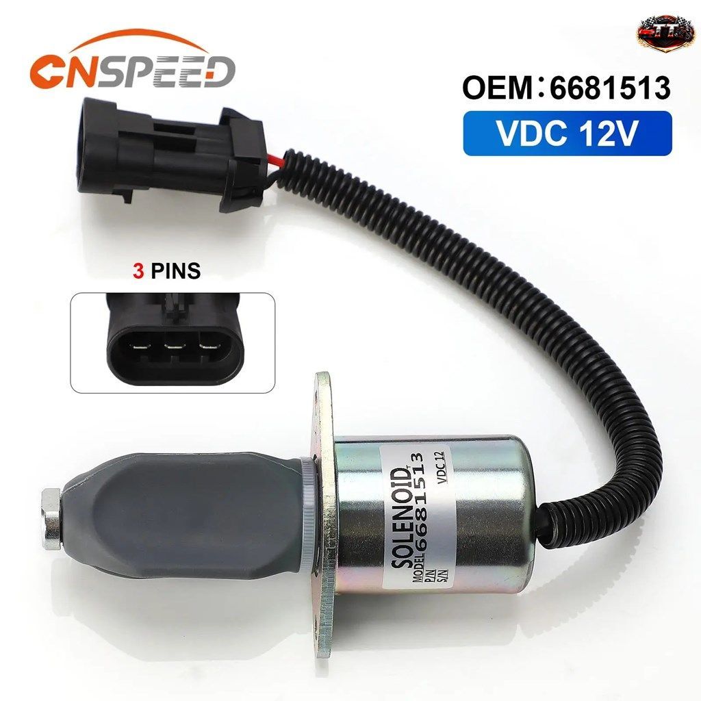 12V シャットオフソレノイド 6681512 6681513 6690563 ストップソレノイド A220 S70 S100 S130 S150 S160 S175 S185 S205 S220