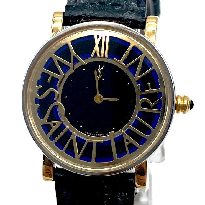 稼働/新品電池 Yves Saint Laurent クォーツ レディース腕時計 美品 新品電池 稼働品 Yves Saint Laurent イヴサンローラン