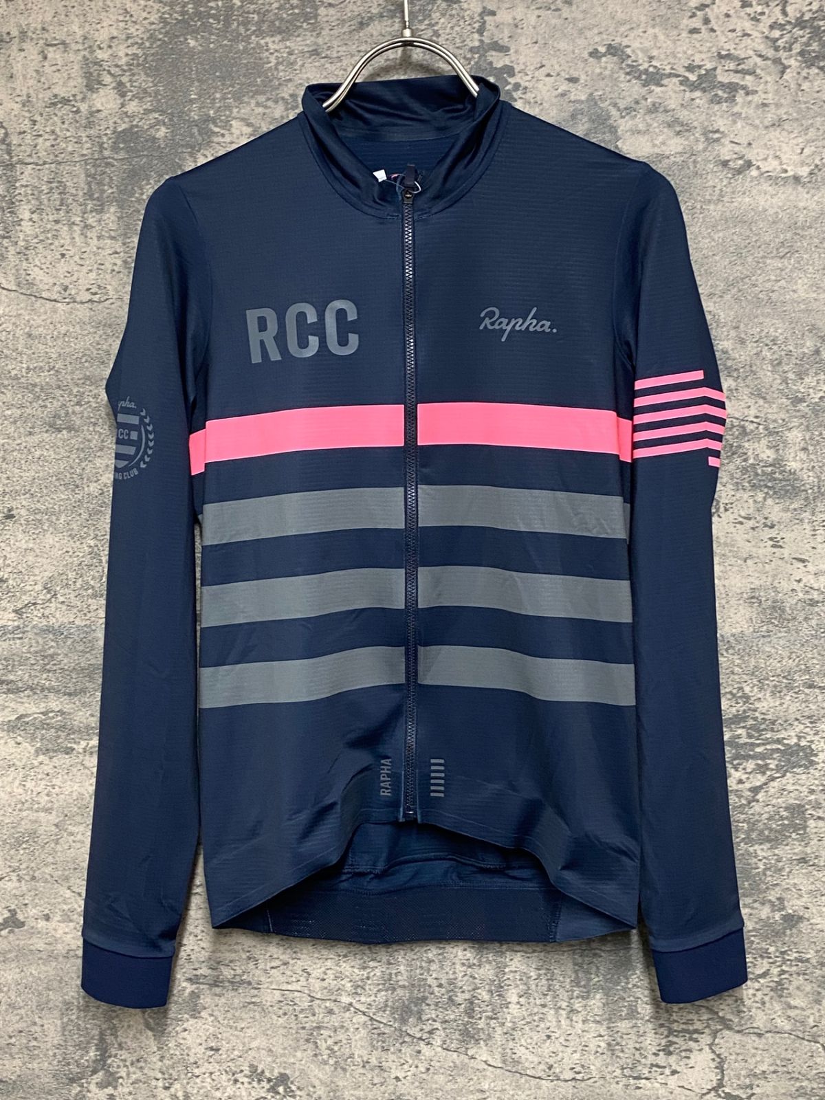 KA315 ラファ Rapha RCC PRO TEAM LONG SLEEVE JERSEY 長袖 サイクルジャージ 濃紺 S