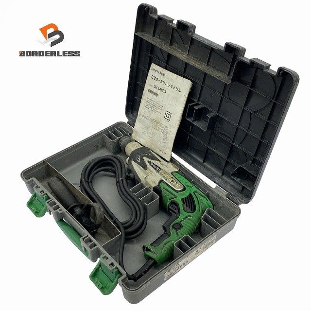☆中古品☆HITACHI 日立工機 100V ロータリハンマドリル DH24PB3 ケース付 SDSプラス コード式 ハンマードリル 穴あけ 穿孔129690