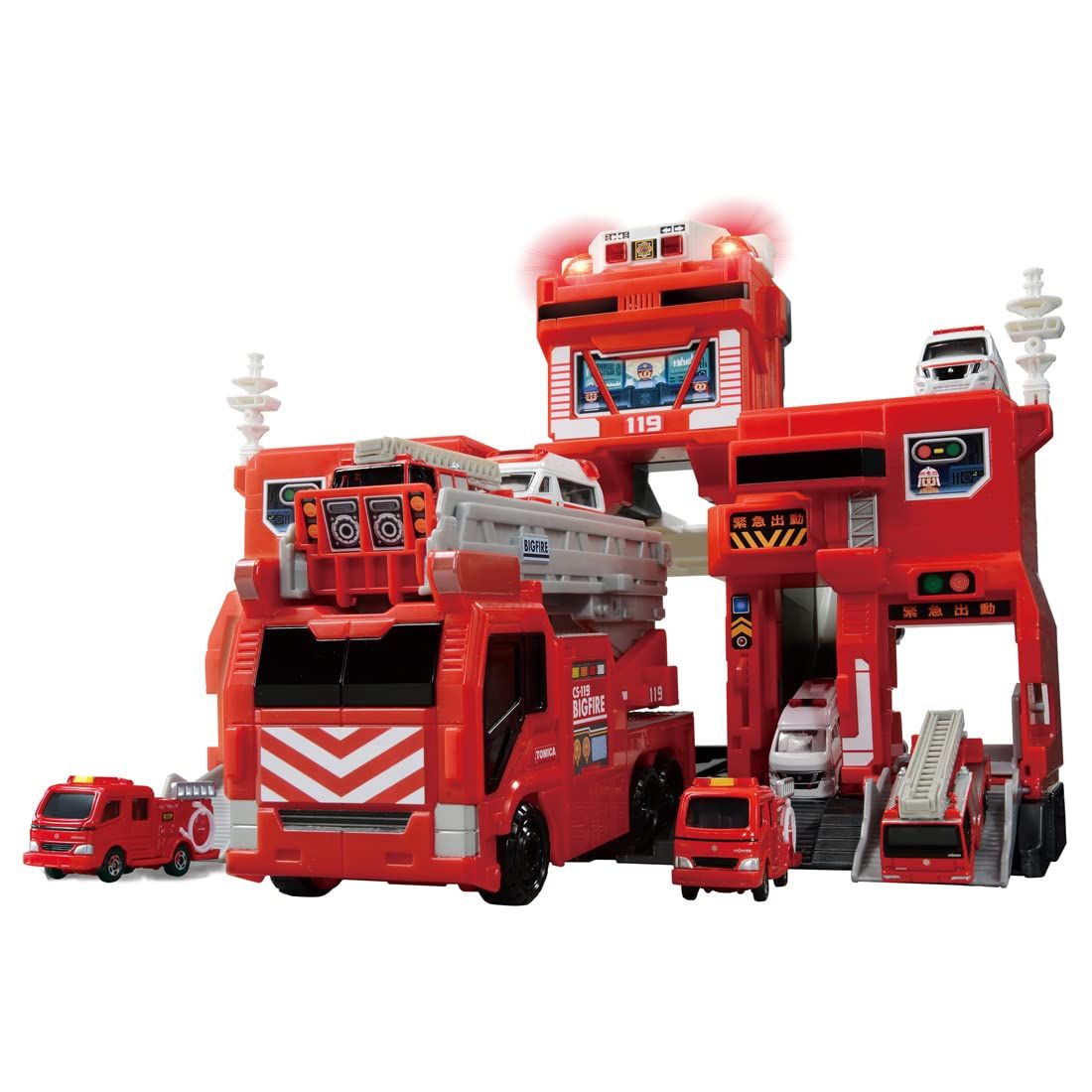 タカラトミー(TAKARA TOMY) 『 トミカ 変形出動 ! ビッグファイヤー & コマンドステーション 』 ミニカー 車 おもちゃ 男子用 3歳以上 玩具安全基準合格 STマーク認証 TOMICA [単品]