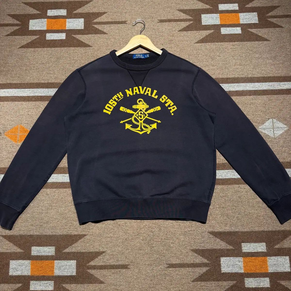 POLO RALPH LAUREN ヴィンテージフィット ミリタリー スウェット シャツ L スウェット