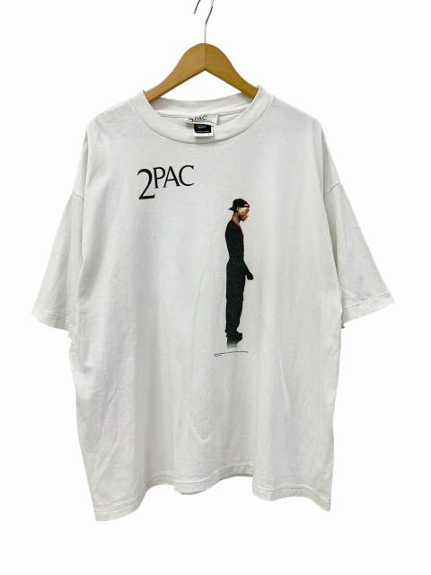 セントマイケル SAINTMICHAEL 25SS MX×2PAC 2PC SS TEE トゥパック グラフィック クロス プリント 半袖Tシャツ SM-HR8-0000-C15 XL 白ホワイト ブランド古着ベクトル 中古☆AA★260620