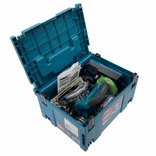 ☆美品☆makita マキタ 40Vmax 125mm 充電式マルノコ HS007GRDX バッテリー2個(40Vmax 2.5Ah) 充電器 ケース付130037