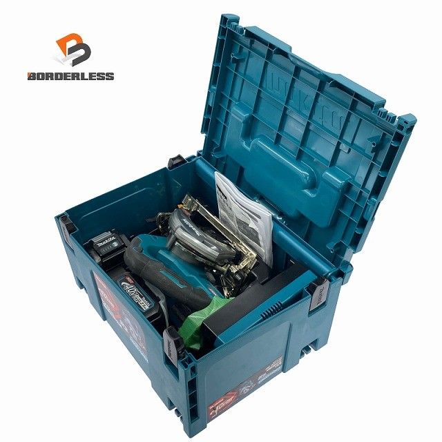 ☆美品☆makita マキタ 40Vmax 125mm 充電式マルノコ HS007GRDX バッテリー2個(40Vmax 2.5Ah) 充電器 ケース付130037