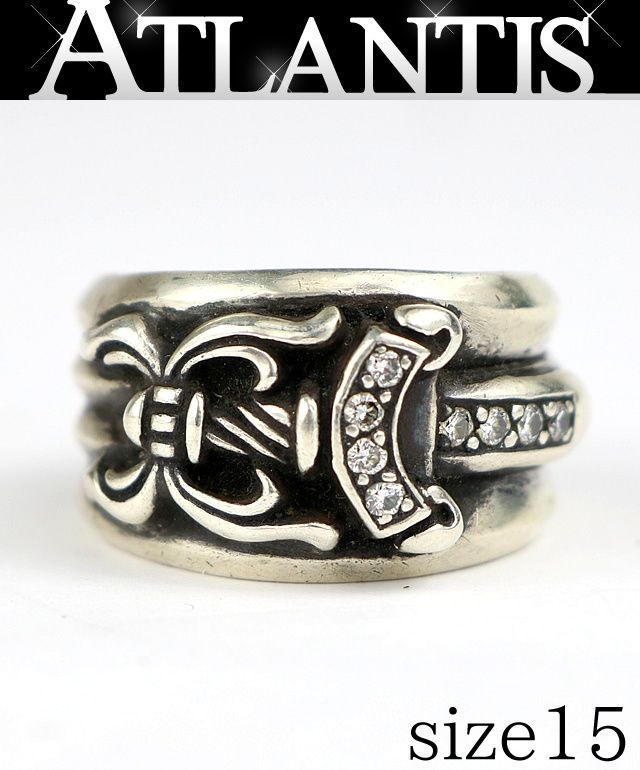 CHROME HEARTS 新宿店 クロムハーツ ダガー パヴェダイヤ リング 指輪 メンズ シルバー SV925 約15号 103608