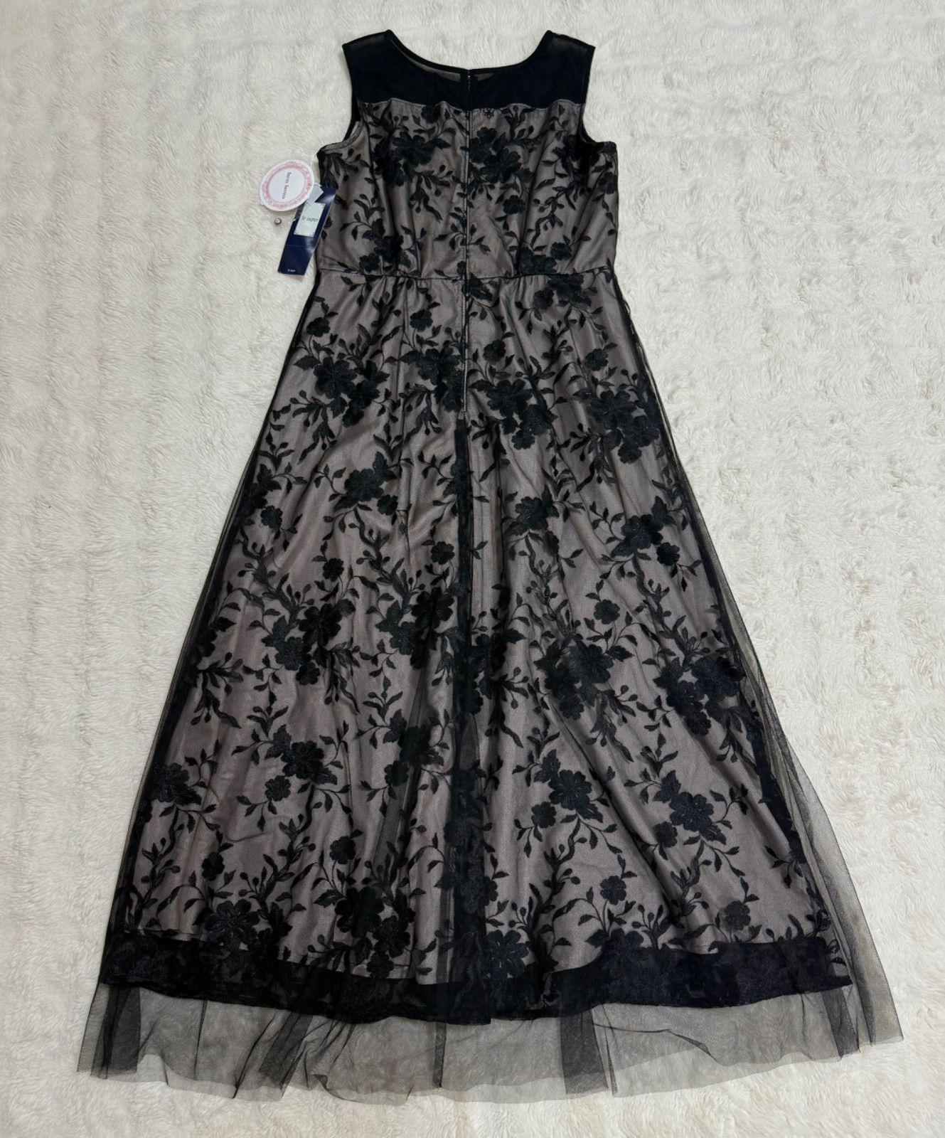form forma 東京ソワール フロッキーフラワーチュールロングワンピース