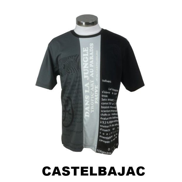 カステルバジャック　CASTELBAJAC　サファリ柄半袖Tシャツ　7216272108-2　クロ