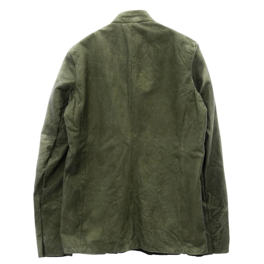 【本人期】カルペディエム2003AW　カーキレザージャケットサイズ4 GUIDI Carpe diem カルペディエム 2003AW LXG07-WC14-8 本人期 アーカイブ