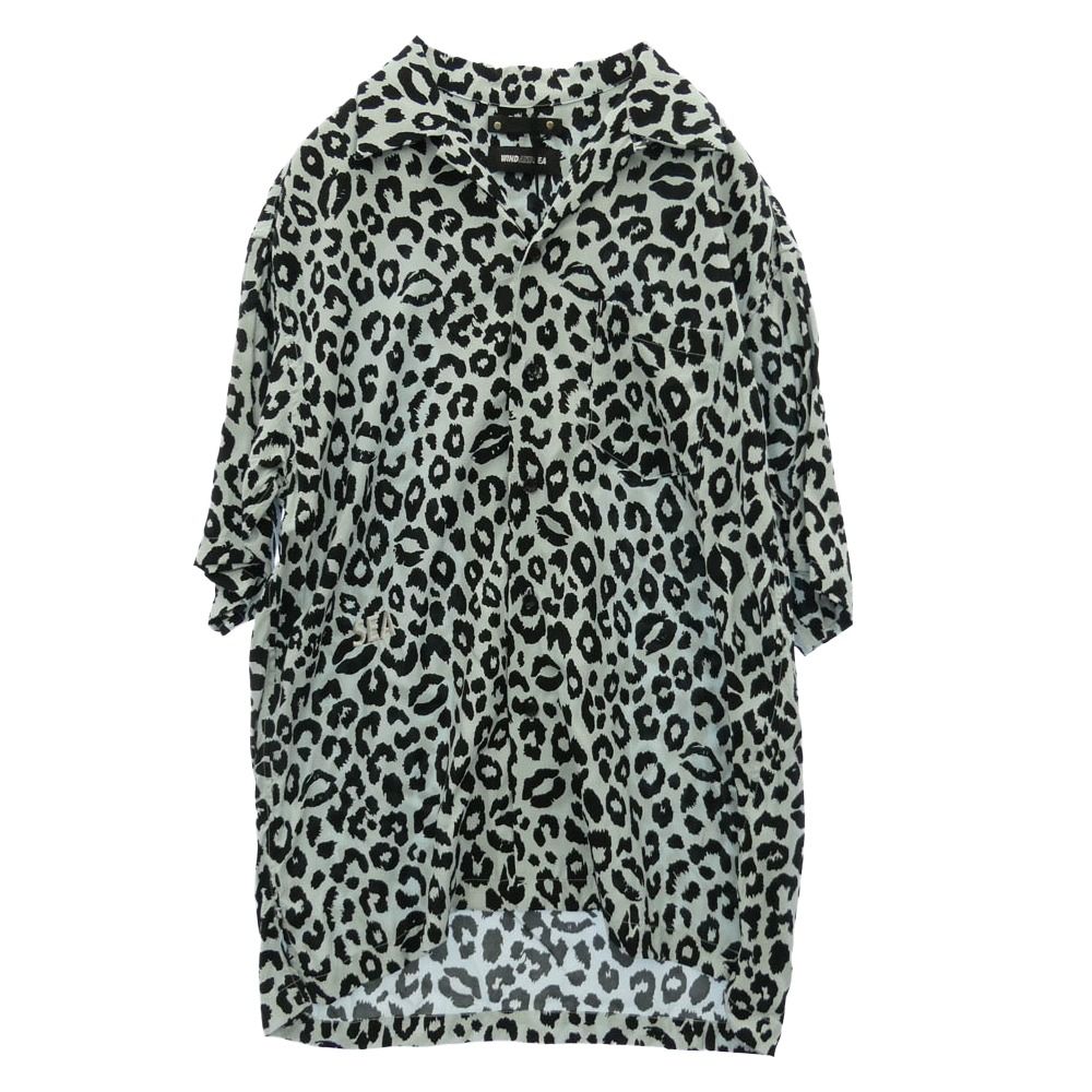 WIND AND SEA MINEDENIM 24SS WDS-C-MND-24-Q4-03 × MINEDENIM Lips Leopard Print Open Collar SH リップ レオパード プリント半袖 シャツ【極上美品】【中古】