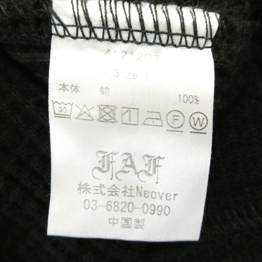 エフエーエフ FAF 4121207 Pacis Thermal Henley Neck サーマル ヘンリー ネック 長袖 シャツ ブラック系 1【中古】 エフエーエフ FAF 4121207 Pacis Thermal Henley Neck サーマル