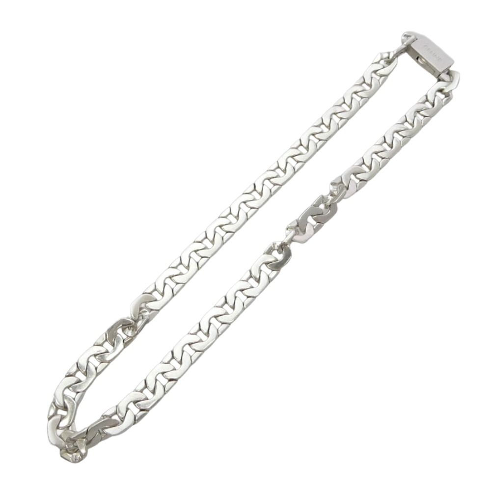 CELINE セリーヌ 461EE6SIL Mesh Necklace in Sterling Silver with