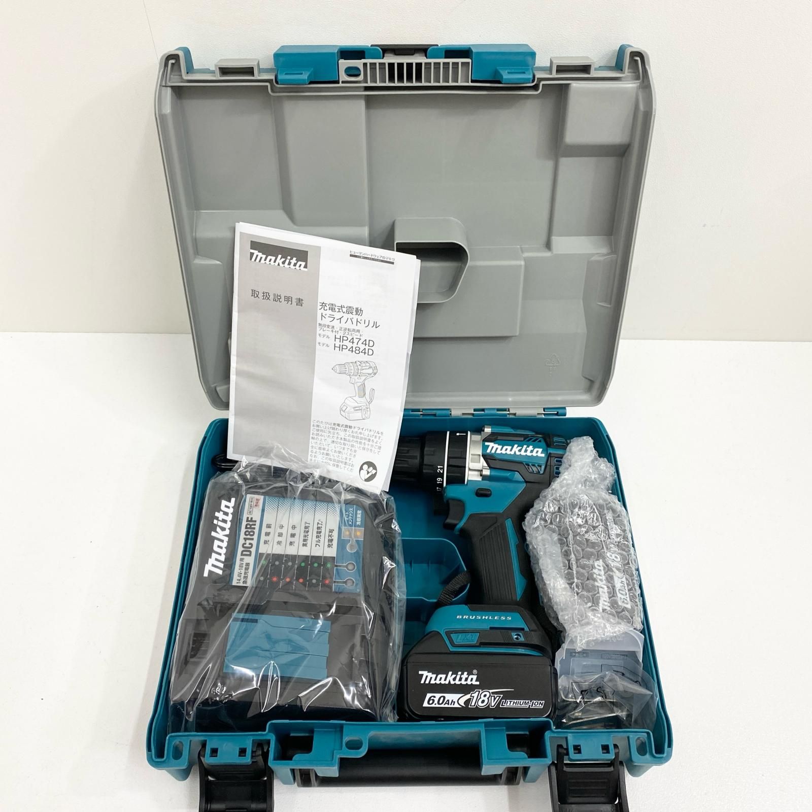 【加古川店】makita マキタ 18V充電式震動ドライバドリル HP484DRGX 付属品完品 1917884Y 【424】