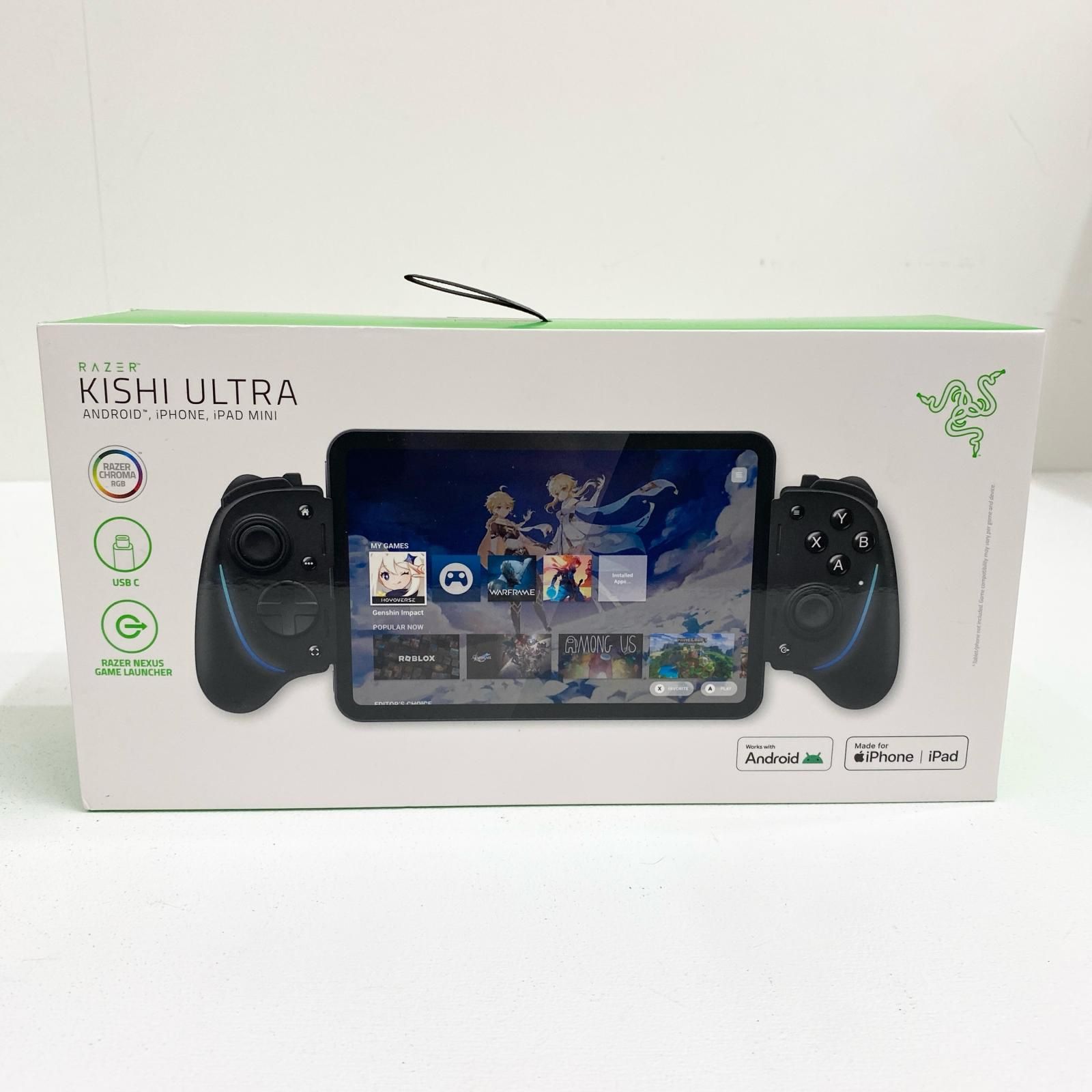 【加古川店】中古・未開封 Razer KISHI ULTRA モバイルゲーミングコントローラー RZ06-0570100-R3M1 対応機種：iPhone15 Series/iPad mini 6th/Android12以降 【404】