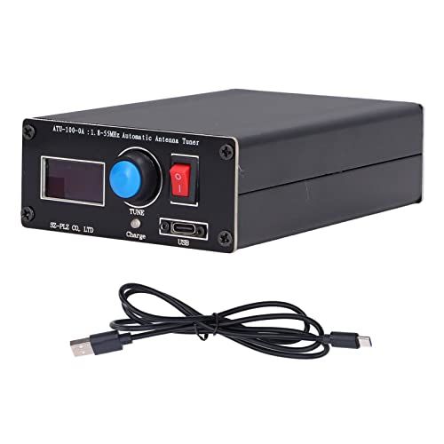 【新品】ATU-100 ミニ自動アンテナチューナー チューナー アンテナチューナー USB充電 1.8-55 MHz 0.96インチディスプレイ アルミニウム合金アウトケース 1350mAhバッテリー付き adcd89e8