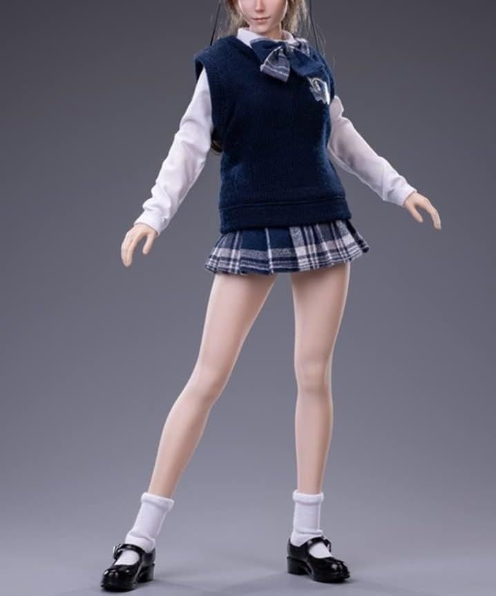 【新品】[TOYBARJAPAN ]1/6スケール フィギュア用 cdtoys cd030C ファション美人女子高生セーラー服とストキングと靴セット(素体とヘッドは含みません) 81ff32c8