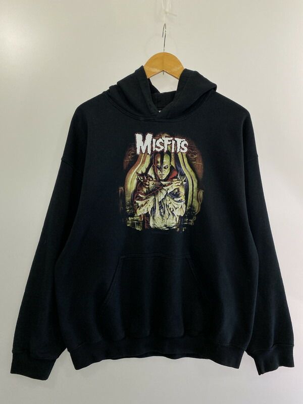 【中古品】 MISFITS ミスフィッツ GILDAN ギルダン c2013 BAND PARKA プルオーバーパーカー 【146-231220-ab-16-min】