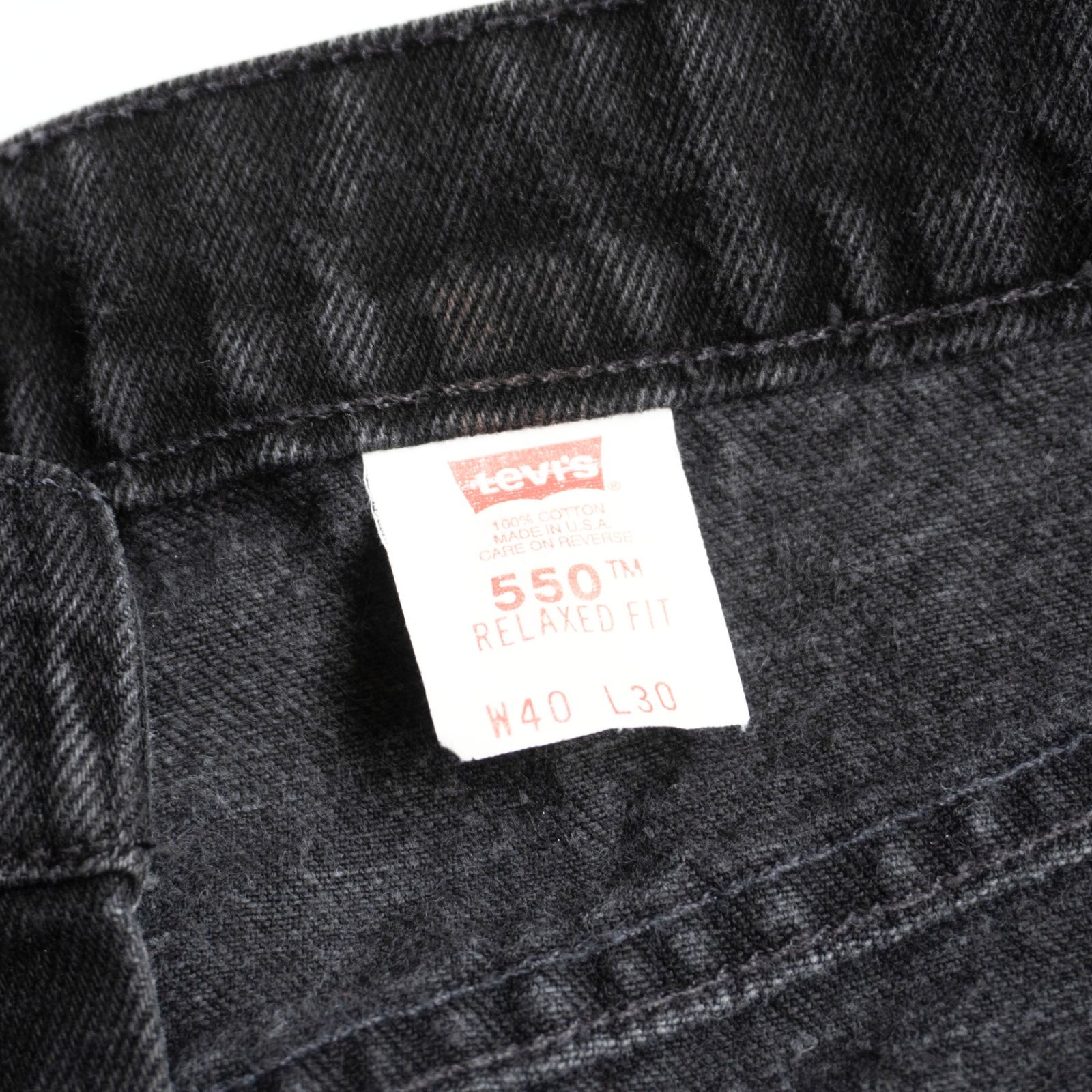 雰囲気抜群/ゴールデンサイズ】 LEVI'S 【550 後染め ブラックデニム
