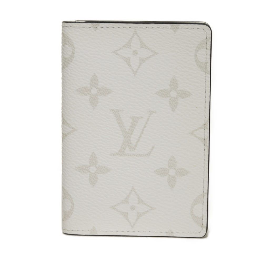 LOUIS VUITTON ルイ・ヴィトン オーガナイザー ドゥ ポッシュ 現行 LVロゴ フラワー 二つ折り パスケース 名刺入れ RFID ICチップ タイガラマ モノグラム オプティックホワイト カードケース M30933