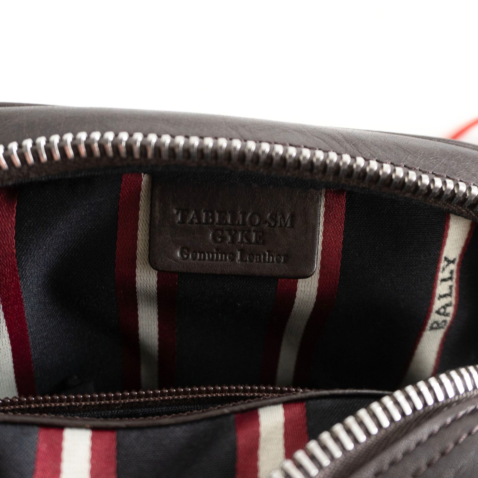 美品】BALLY 【 レザー ショルダーバッグ】ブラウン トレイン