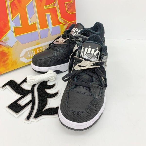 NIKE NIGO ナイキ ニゴー スニーカー シューズ ローカット Air Force 3 Low SP HF7630-001 箱付き メンズ 28cm ブラック 靴 DF19467■