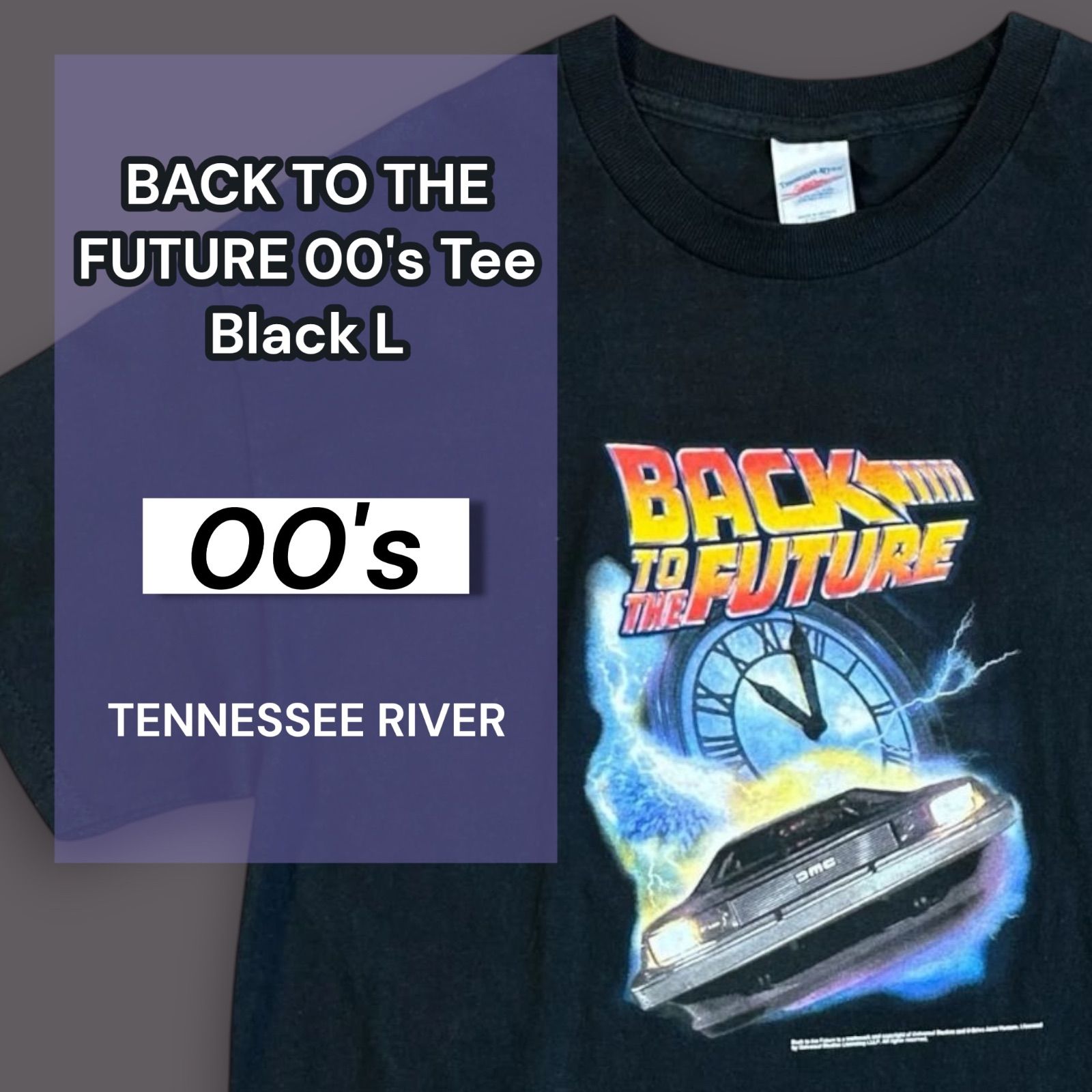 BACK TO THE FUTURE 00's Tee Black L