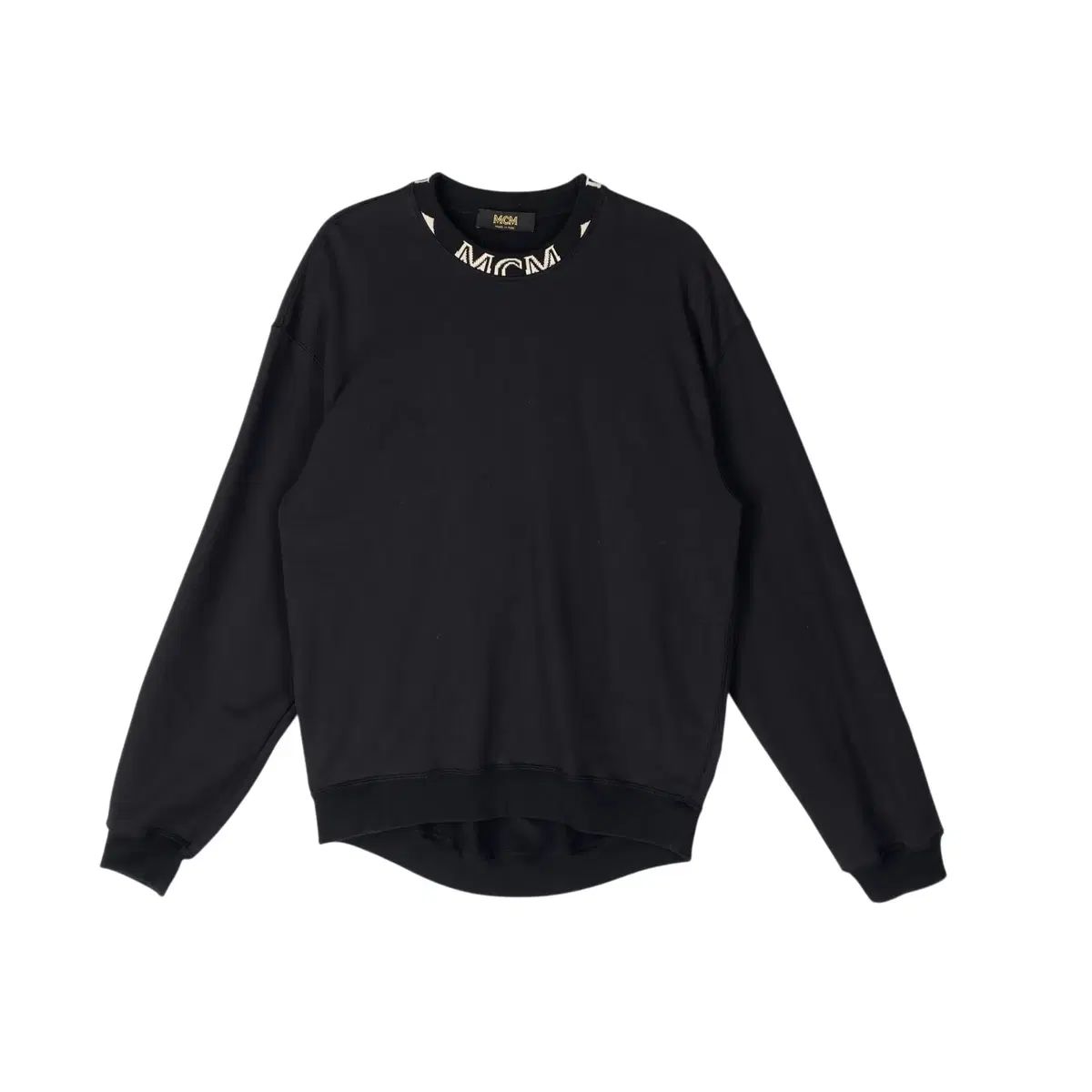 385 MCM ロゴ ネック スウェット ブラック (S)