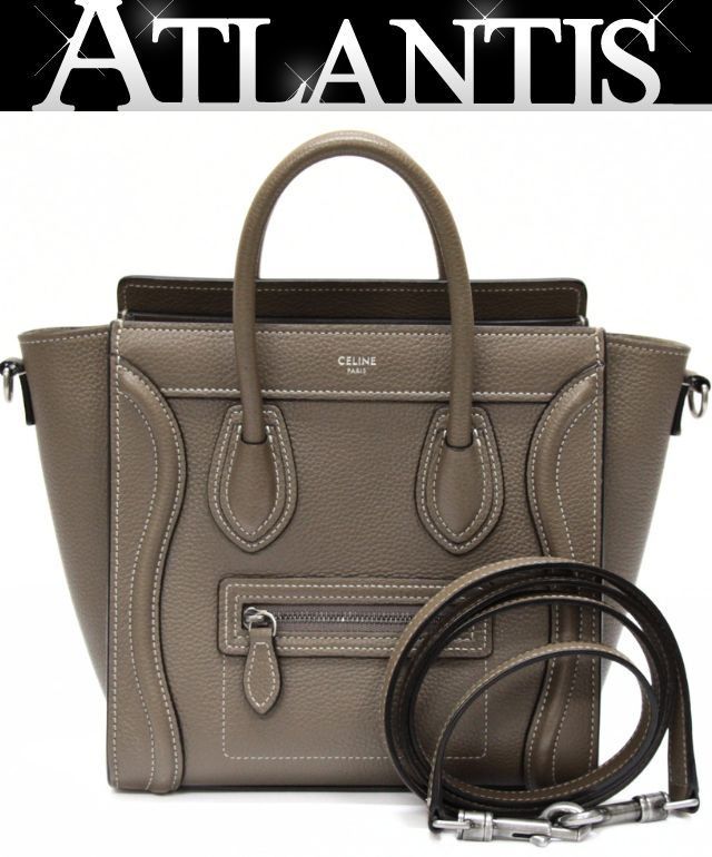 セリーヌ CELINE ラゲージ ナノショッパー 2WAYバッグ レザー スリ