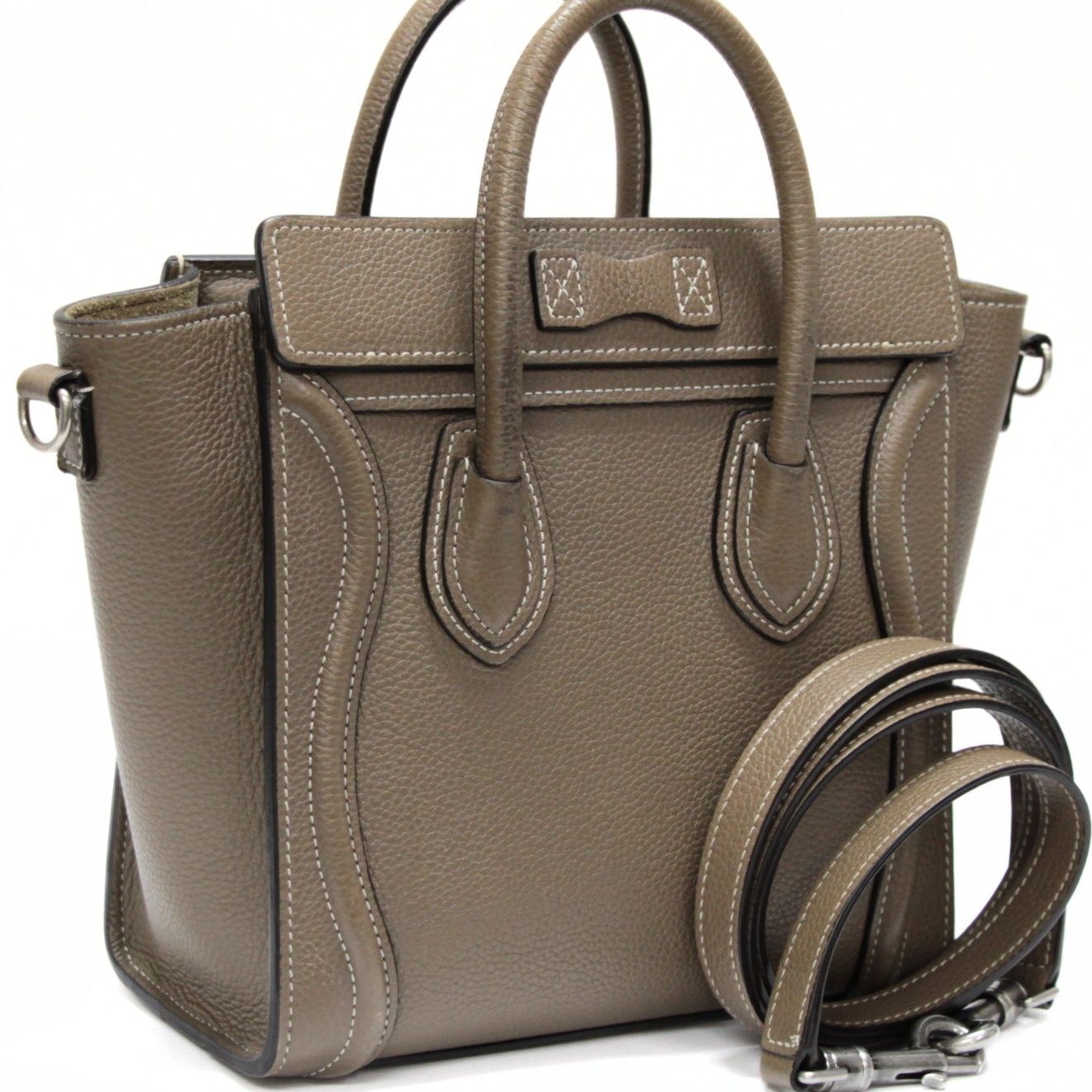 セリーヌ CELINE ラゲージ ナノショッパー 2WAYバッグ レザー スリ