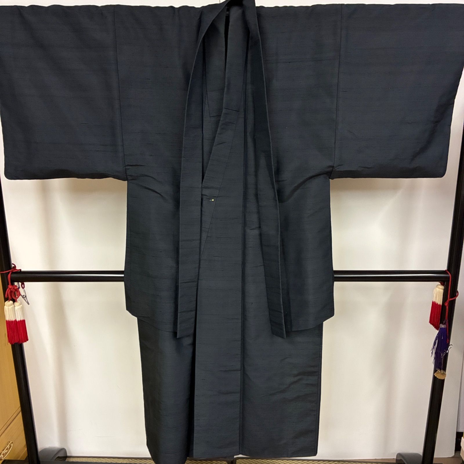 メンズ　紬のアンサンブル　着物　羽織　裄69cm