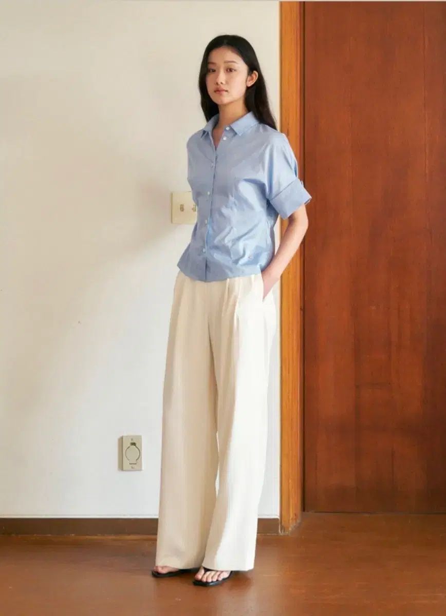 UMER ユメ儿 バネッサ ワイド スラックス (クリーム/3) 新品