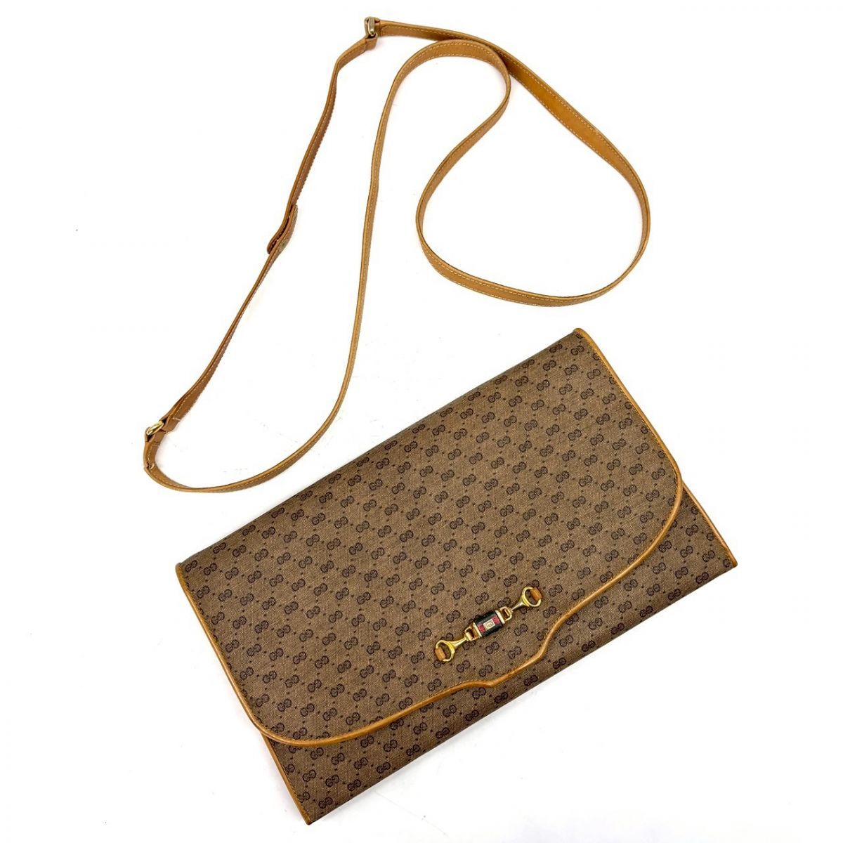 物語を連れて歩く】 GUCCI ショルダーバッグ マイクロGG ホースビット