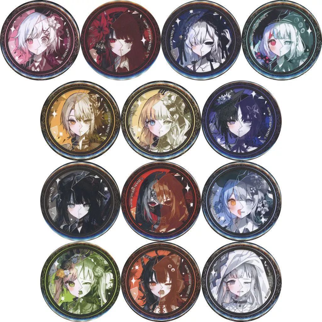 【中古】バッジ・ピンズ 全13種セット 【希望or絶望】缶バッジ 「くじメイト 魔法少女ノ魔女裁判」 E賞